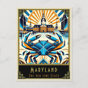 Maryland Art Deco Postcard