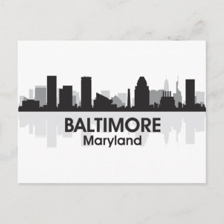 Maryland Baltimore Skyline Postcard