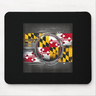 Maryland Baseball Player Design With State Flag Ar Mouse Pad