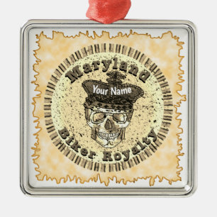 Maryland Biker  Metal Ornament