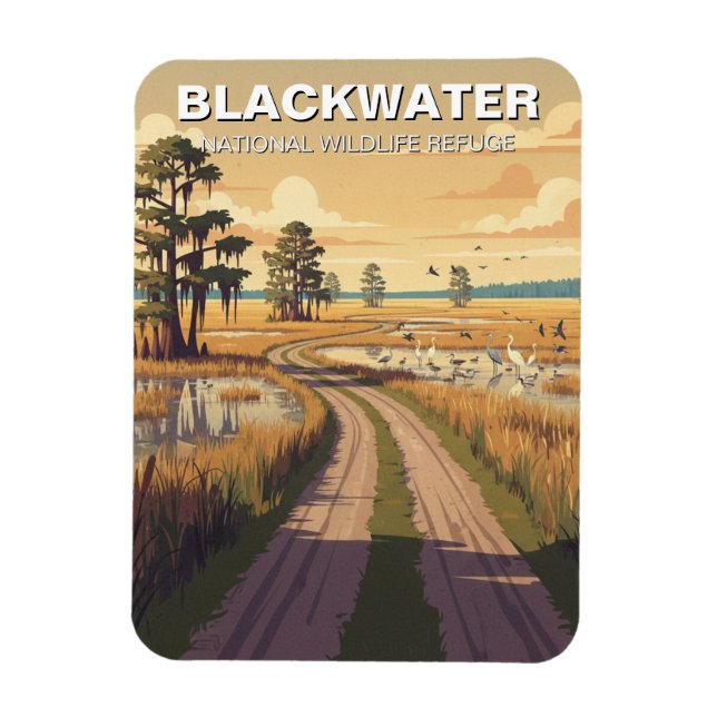 Maryland Blackwater National Wildlife Refuge Magnet (Vertical)