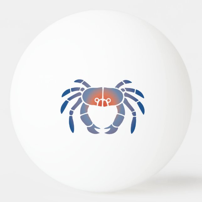 Maryland Blue Crab Coastal Design Ping Pong Ball (Front)