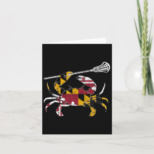 Maryland Blue Crab Lacrosse Lover Tee Flag Of Mary Card