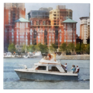 Maryland - Cabin Cruiser by Baltimore Skyline Tile