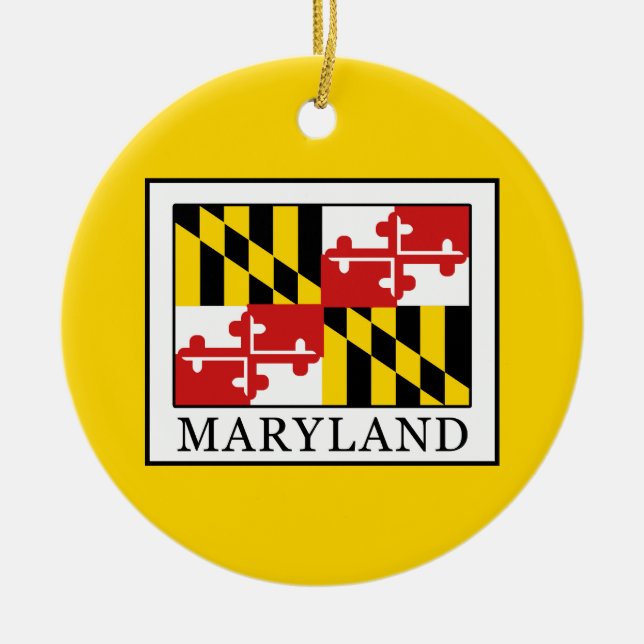 Maryland Ceramic Ornament (Front)