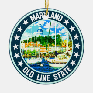 Maryland ceramic ornament