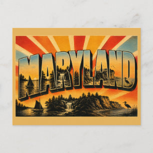 Maryland Chesapeake Bay Waterfalls Fossil Cliffs Postcard