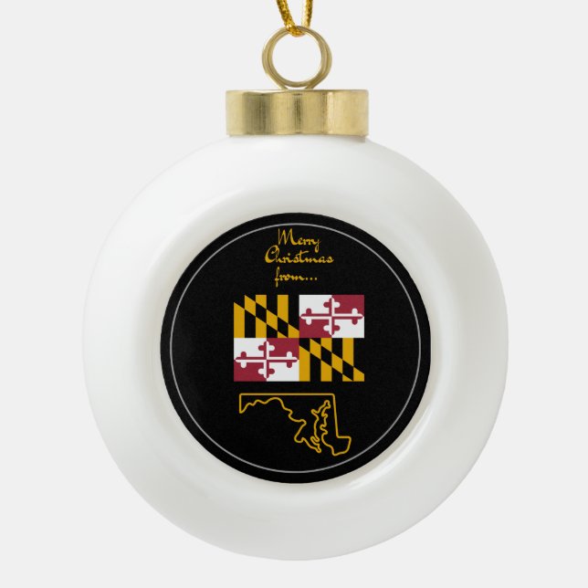 Maryland - "Chesapeake Christmas Charm" Ornament (Front)