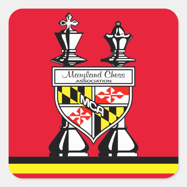 MARYLAND CHESS SQUARE STICKER (Front)