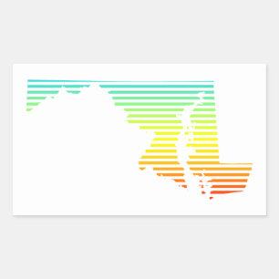 maryland chill fade rectangular sticker