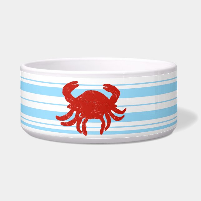 Maryland Crab Ceramic Pet Bowl (Front)