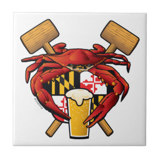 Maryland Crab Feast Crest Ceramic Tile