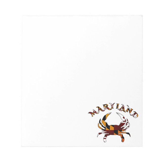Maryland Crab Flag Notepad (Front)