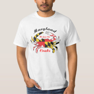 Maryland crab lover tee shirt steamed crabs flag
