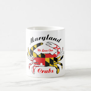 Maryland crab lovers coffee mug state flag
