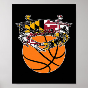 Maryland Crab State Pride Flag Gift - Bysketbyll A Poster