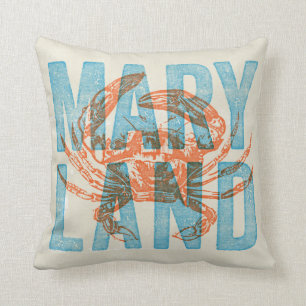 Maryland Crab Throw Pillow