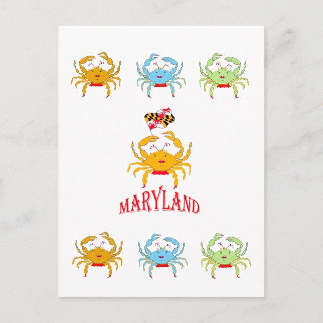 Maryland crabs invitation postcard (Front)