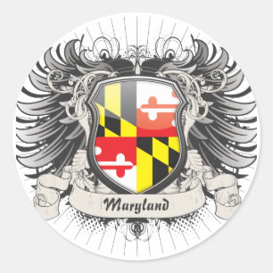Maryland Crest Classic Round Sticker