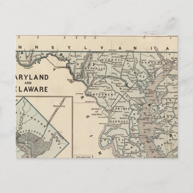 Maryland, Delaware, DC Postcard (Front)