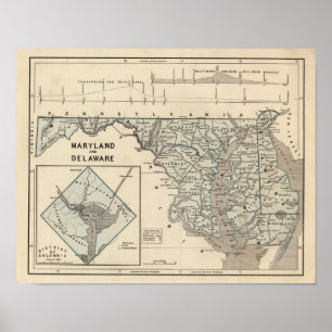 Maryland, Delaware, DC Poster