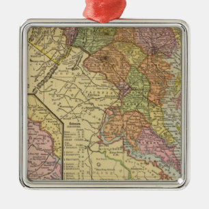Maryland, Delaware Metal Ornament