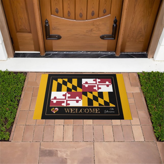 Maryland doormat & Maryland Flag house mat / USA (Outdoor)