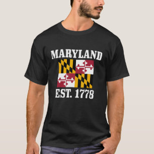 Maryland Est 1778 Vinage Maryland Flag Pride T-Shirt