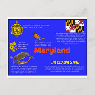 Maryland Facts Postcard