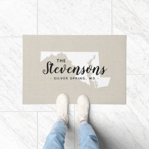 Maryland Family Monogram State Doormat
