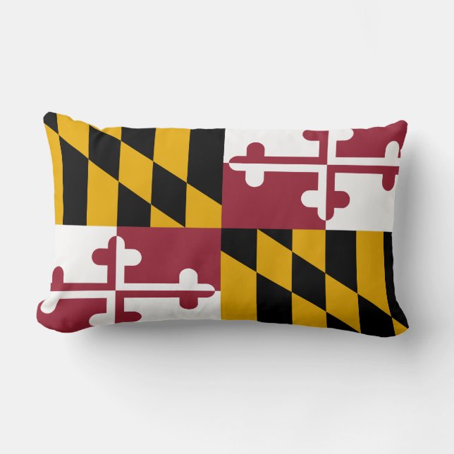 Maryland flag, American state flag Throw Pillow (Front)