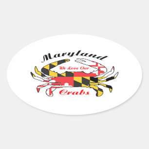 Maryland flag blue crab car decal sticker