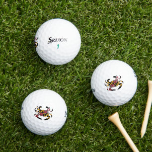 Maryland Flag Blue Crab Srixon Soft Feel Golf Balls