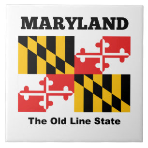 Maryland flag ceramic tile