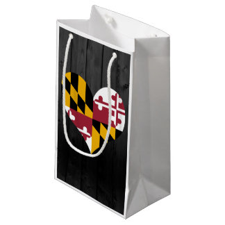Maryland flag coloured small gift bag