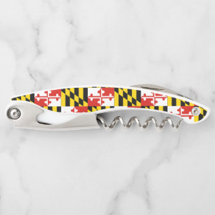 Maryland Flag Corkscrew and Bottle Opener