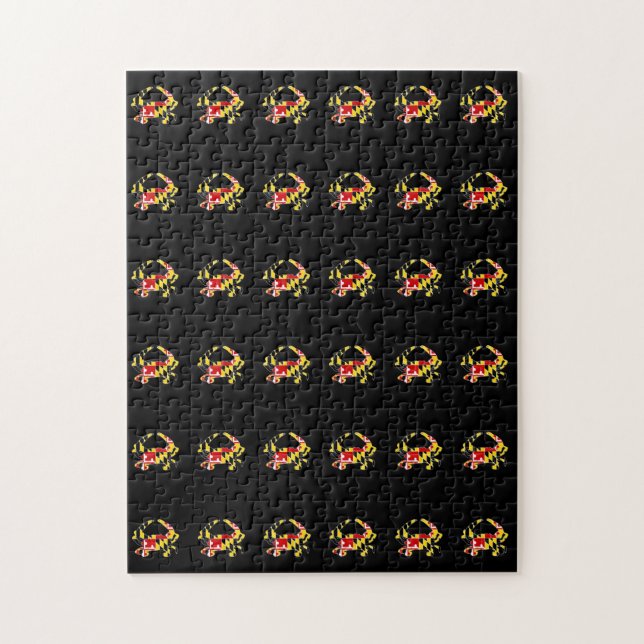Maryland Flag Crab 10x14 Photo Puzzle (Vertical)