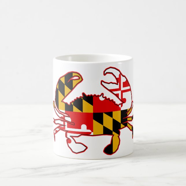 Maryland Flag Crab Coffee Mug (Center)