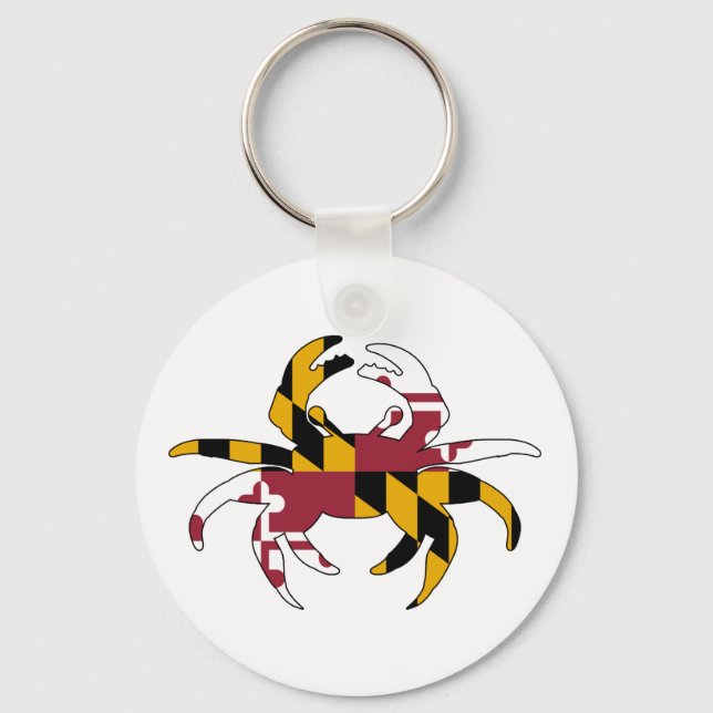 Maryland Flag Crab Key Ring (Front)