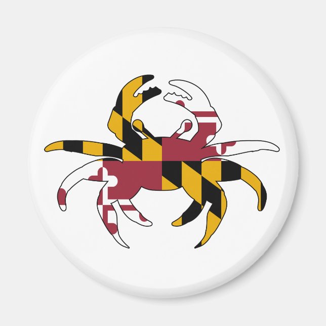 Maryland Flag Crab Magnet (Front)