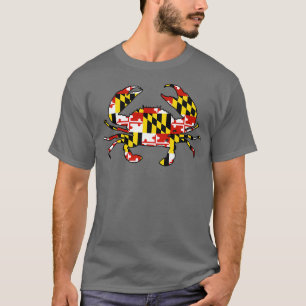 Maryland flag crab outline T-Shirt