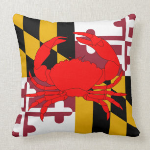 Maryland Flag Crab pillow