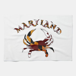 Maryland Flag Crab Tea Towel