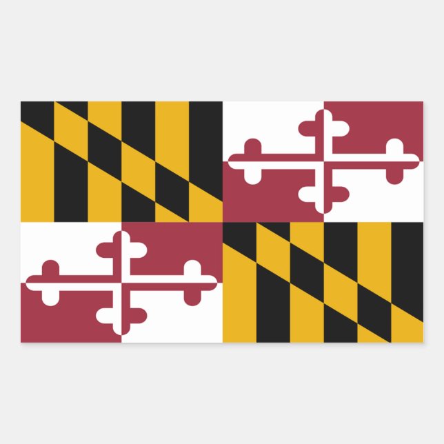 Maryland Flag Decal (set of 4) Rectangular Sticker (Front)