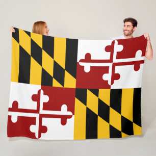 Maryland flag fleece blanket