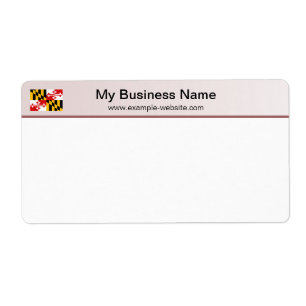 Maryland Flag Header Shipping Label