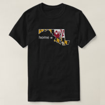Maryland flag home (w/crab) t-shirt