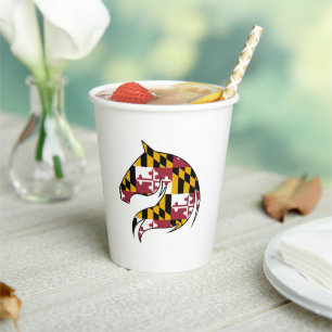 Maryland Flag Horse Head Paper Cup