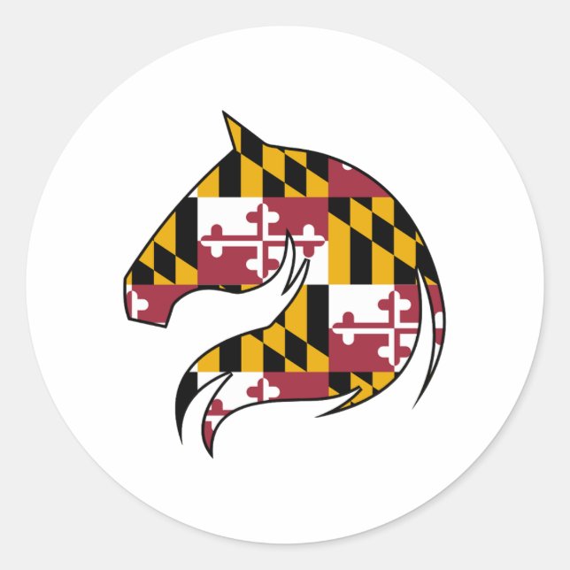 Maryland Flag Horse Stickers (Front)