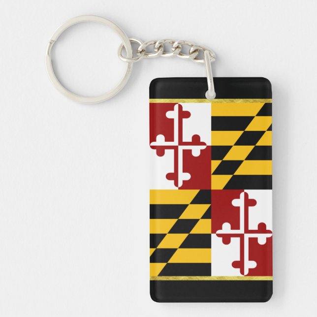 Maryland flag key ring (Front)
